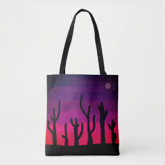 Bolso De Tela Tote Bag Saguaro Sunset