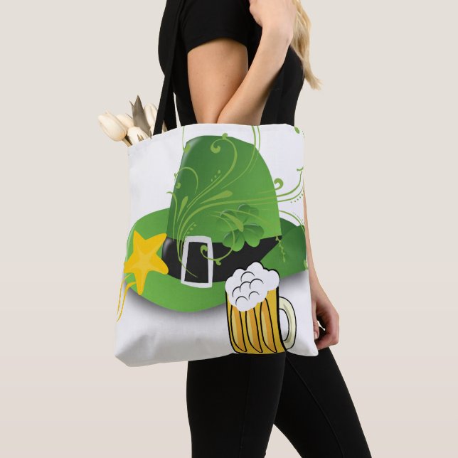 Bolso De Tela Tote Bag Saint Patrick's Day Beer (Detalle)