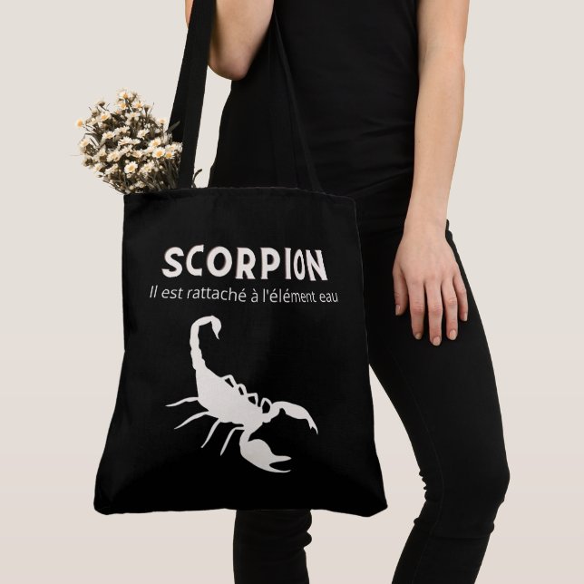 Bolso De Tela Tote Bag Scorpion (Detalle)