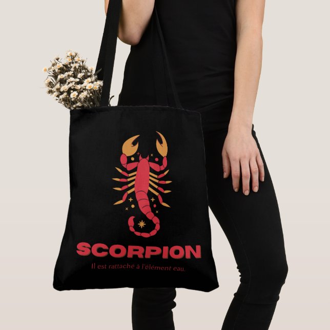 Bolso De Tela Tote Bag Scorpion (Detalle)