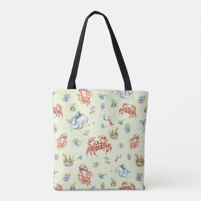 Bolso De Tela Tote Bag Sea Breeze Cuties (Reverso)