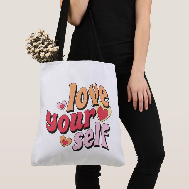 Bolso De Tela Tote Bag Self Love (Detalle)