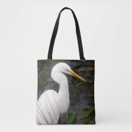 Bolso De Tela Tote Bag Snowy Egret Portrait Design