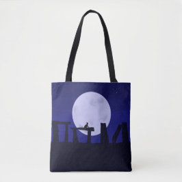 Bolso De Tela Tote Bag Solstice Moon con gatito