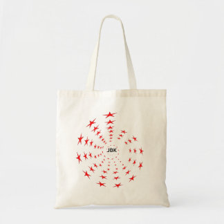 Bolso De Tela Tote Bag - Spirals of Red Stars and Initials