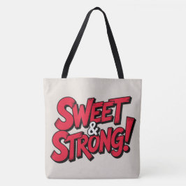 Bolso De Tela Tote Bag Sweet & strong