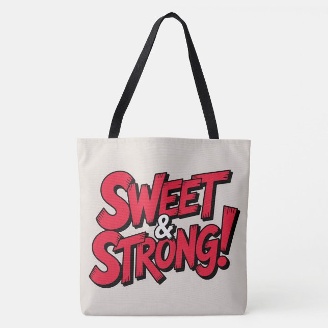 Bolso De Tela Tote Bag Sweet & strong (Anverso)