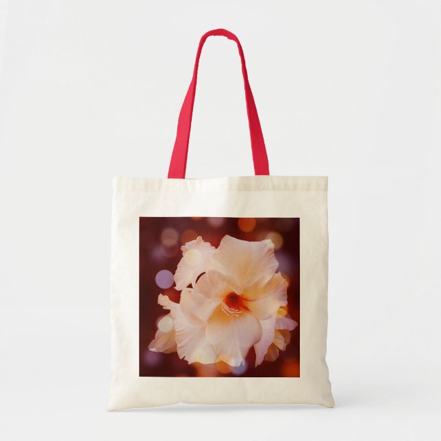 Bolso De Tela Tote Bag Sword Lily Red Bokeh (Frente)