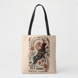 Bolso De Tela Tote Bag Taurus Celestial Zodiac Art