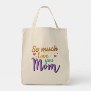 Bolso De Tela Tote Bag, te quiero mucho mamá