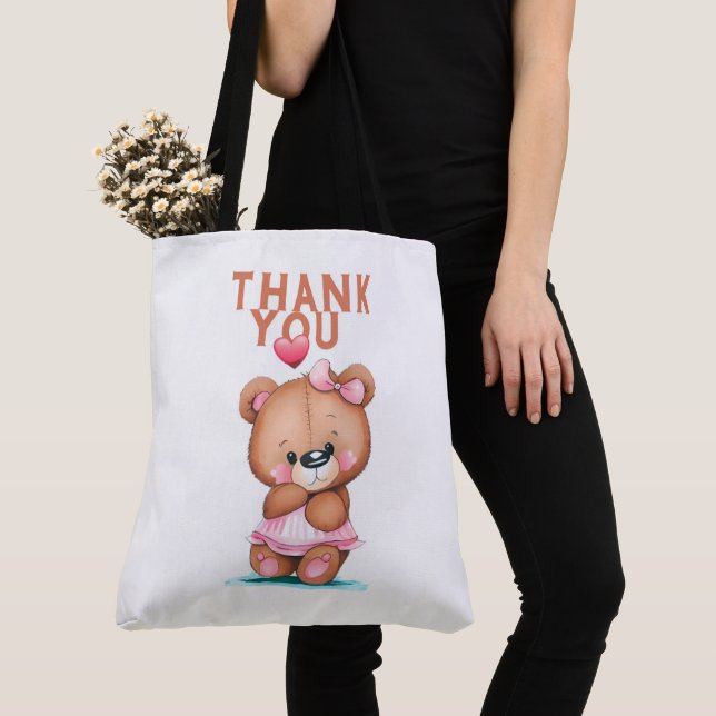 Bolso De Tela Tote Bag Thank you (Detalle)