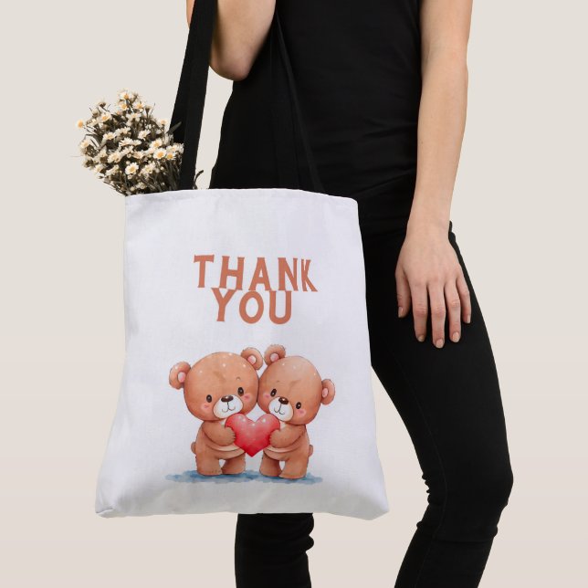 Bolso De Tela Tote Bag Thank you (Detalle)