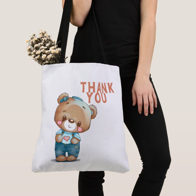 Bolso De Tela Tote Bag Thank you (Detalle)