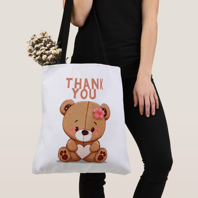 Bolso De Tela Tote Bag Thank you (Detalle)