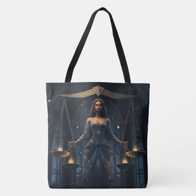 Bolso De Tela Tote Bag The Starry Libra (Anverso)