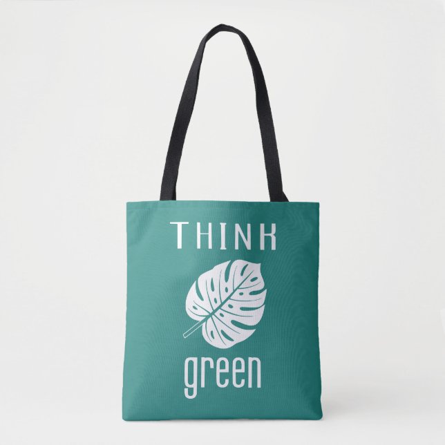 Bolso De Tela Tote bag THINK GREEN (Anverso)