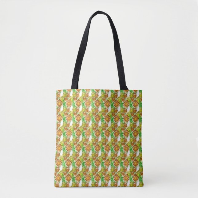 Bolso De Tela Tote Bag - Three Dimensional Flowers (Anverso)