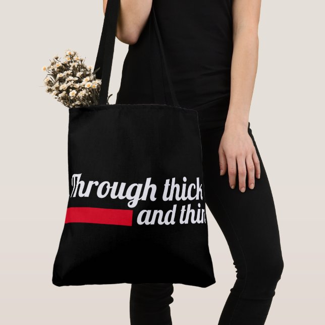 Bolso De Tela Tote Bag Through thick and thin (Detalle)