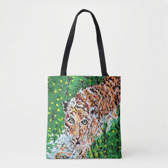Bolso De Tela Tote Bag Tiger (Anverso)