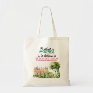 Bolso De Tela Tote Bag to Plant a Garden es creer en Tom