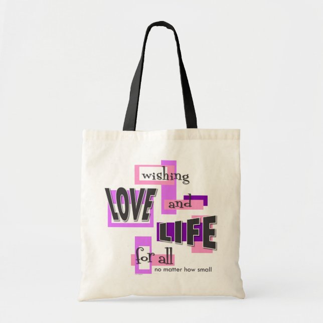 Bolso De Tela Tote bag to share your pro-life beliefs. (Frente)