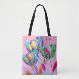 Bolso De Tela Tote Bag Tulip