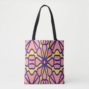 Bolso De Tela Tote Bag, un diseño floral clásico sin fisuras