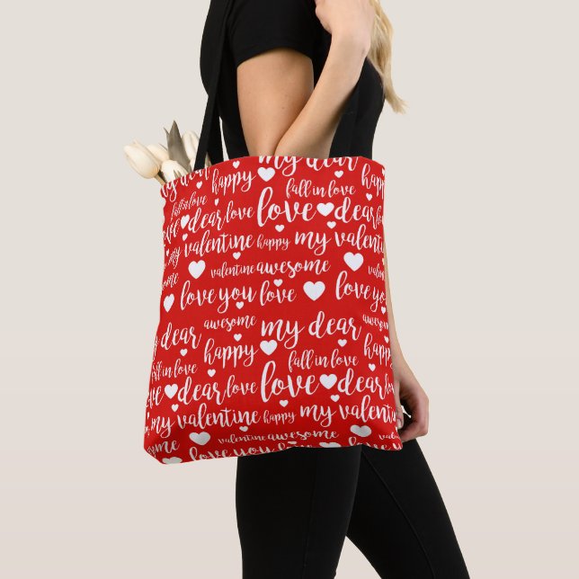 Bolso De Tela Tote Bag Valentines Day (Detalle)