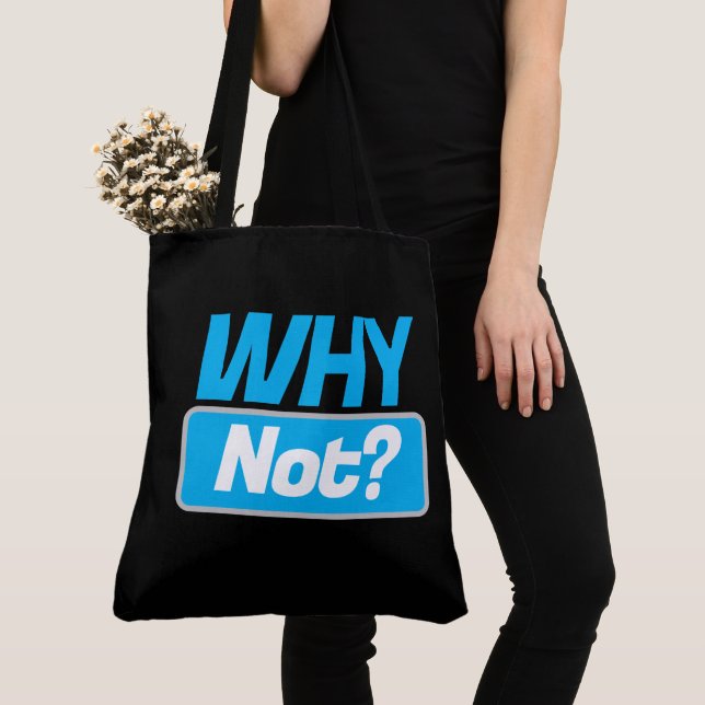 Bolso De Tela Tote Bag  why not? (Detalle)