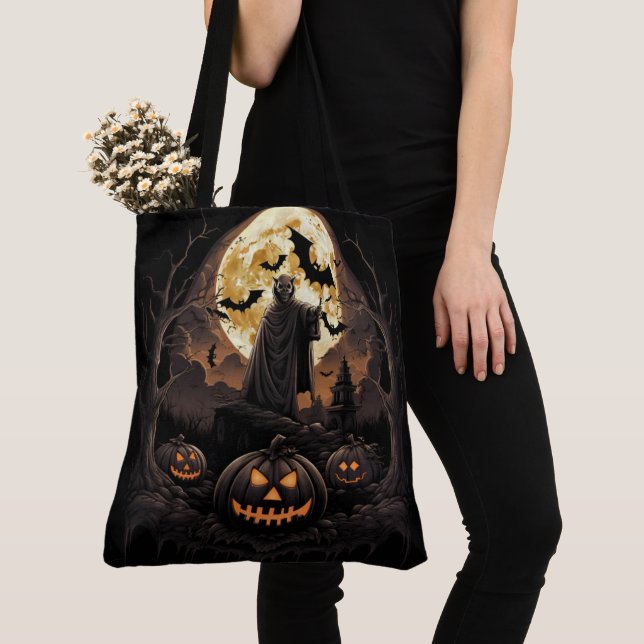 Bolso De Tela Tote Bag Witches' Night (Detalle)