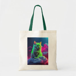 Bolso De Tela Tote Bag with Cat Illustration