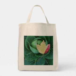 Bolso De Tela Tote Bag with Goldfinch /Cabbage with Fall Leaf 