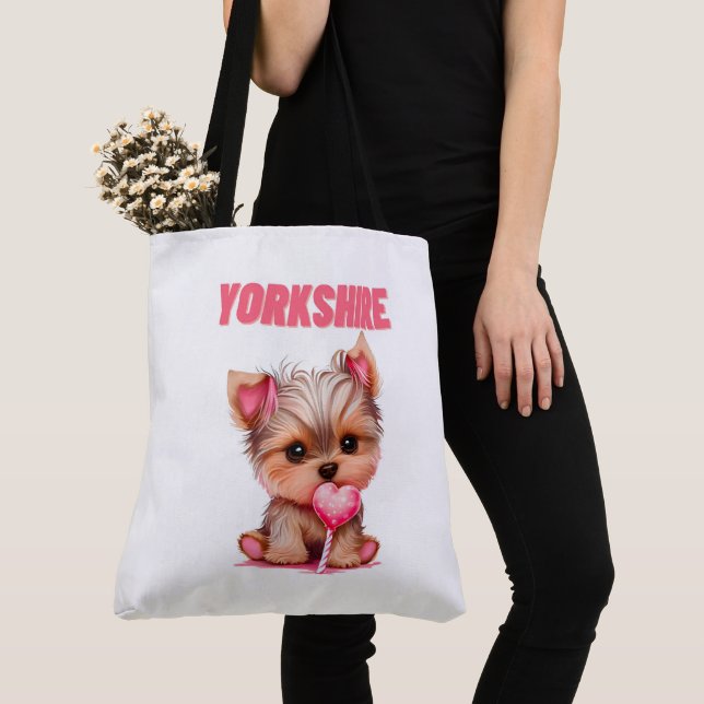 Bolso De Tela Tote Bag Yorkshire (Detalle)