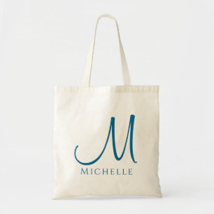 Bolso De Tela Tote Bags Nombre moderno Monograma Letra inicial