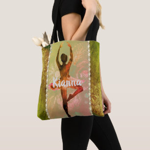 Bolso De Tela Tote Ballerina de acuarela capilar