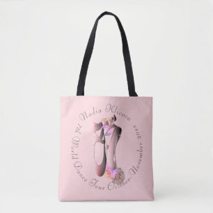 Bolso De Tela Tote Ballerina Toe Shoe Dance Troupe