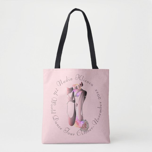 Bolso De Tela Tote Ballerina Toe Shoe Dance Troupe (Anverso)