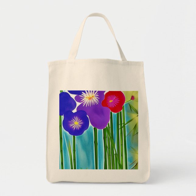 Bolso De Tela Tote Bamboo Grocery (Frente)