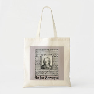 Bolso De Tela Tote barroco de la música de Bach