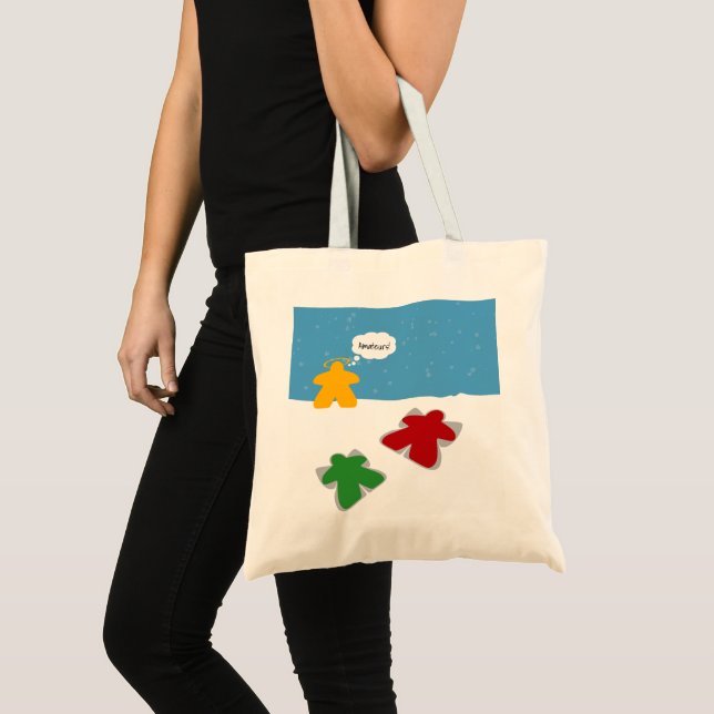 Bolso De Tela Tote básico de Snow Angel Meeples (Anverso (producto))