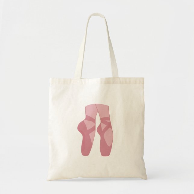 Bolso De Tela Tote básico del zapato de Pointe (Frente)
