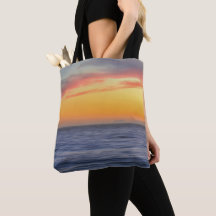 Tote Beach Sunset Ocean Beach Bag