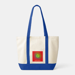 Bolso De Tela Tote Beach Vibes con logotipo de Sun y nombre pers