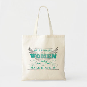 Bolso De Tela Tote bien comportado de las mujeres - turquesa