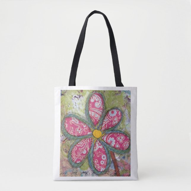 Bolso De Tela Tote Big Flower (Anverso)
