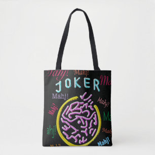 Bolso De Tela Tote bilateral del comodín del Mah Jongg