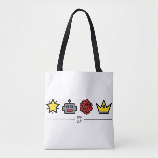Bolso De Tela Tote blanco de icono de SCK (Anverso)