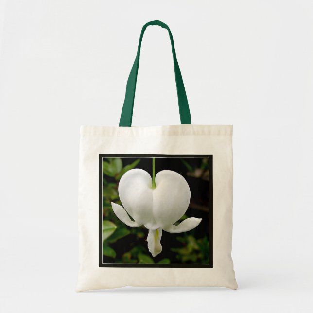Bolso De Tela Tote blanco del corazón sangrante (Frente)