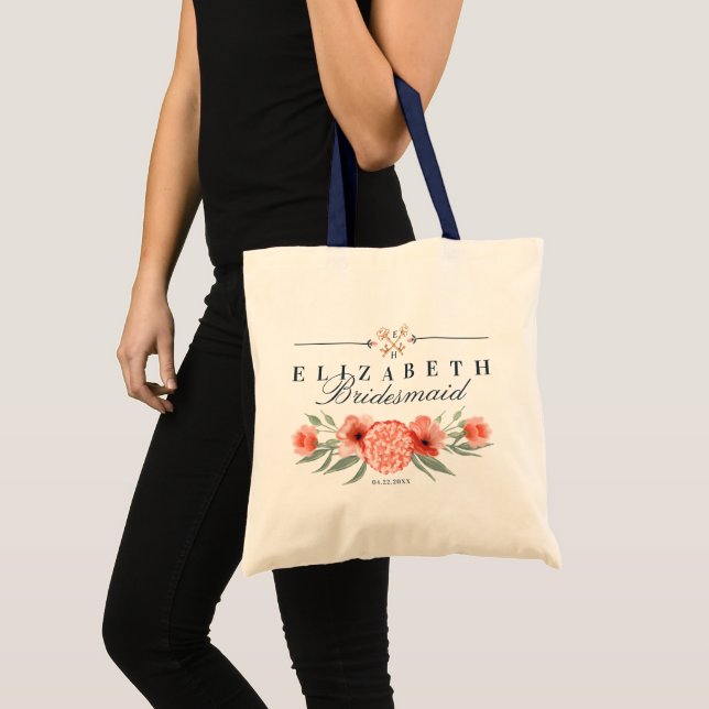 Bolso De Tela Tote Boda personalizado - Botánicos y florales (Anverso (producto))