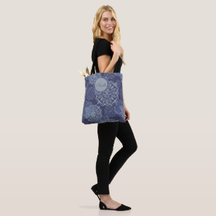 Bolso De Tela Tote Boho Denim Moody Blues Mandalas